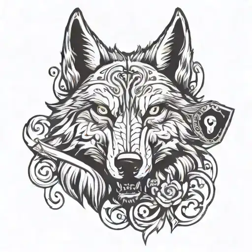 Wolf Head With Letter Leader