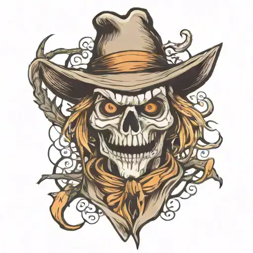 Halloween Scarecrow Head On Arm