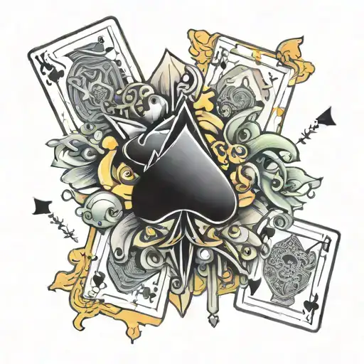 Playing Cards With Dices And Money