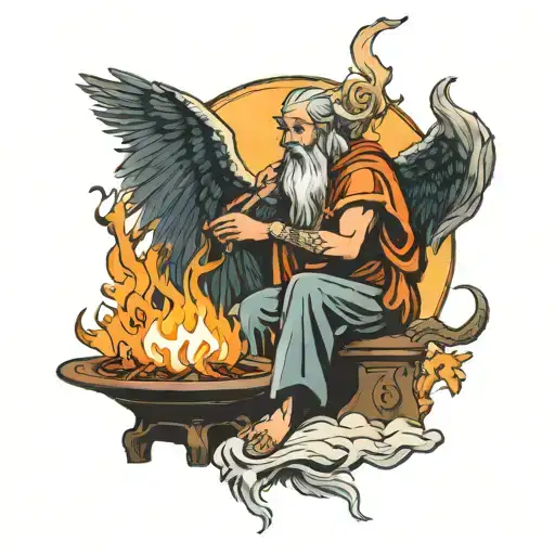 Elijah The Prophet Calling Down Fire Onto Altar