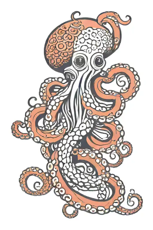 Octopus With Aubrey Madison And Kinsley Spelled In Tentacles