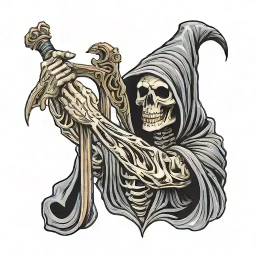 Grim Reaper Hands Chocking Neck