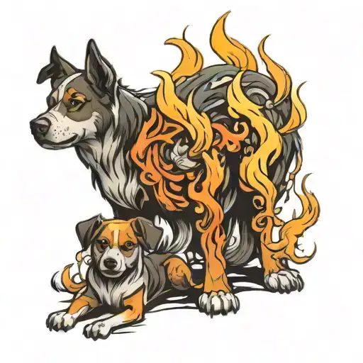 Fire And Dog