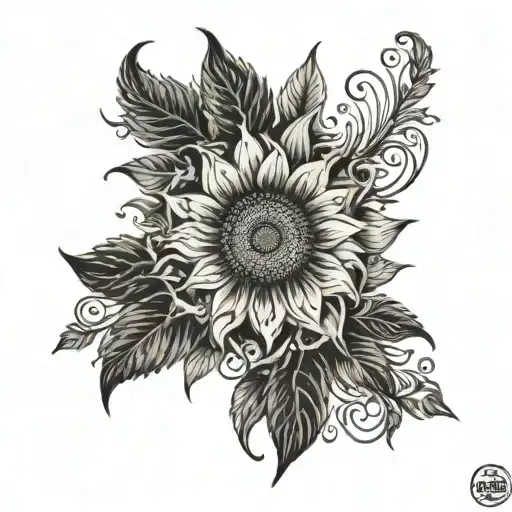 Sunflower Tattoo For Men On Chest