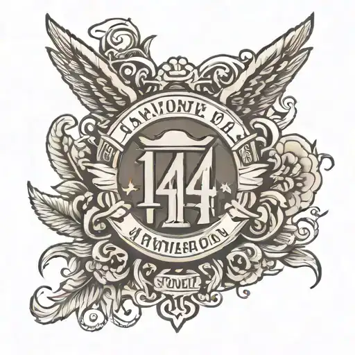 Military Style Tattoo Using The Number 143