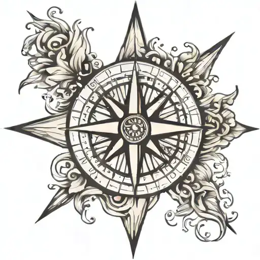 Compass Rose That Represents Freedom To Know The World