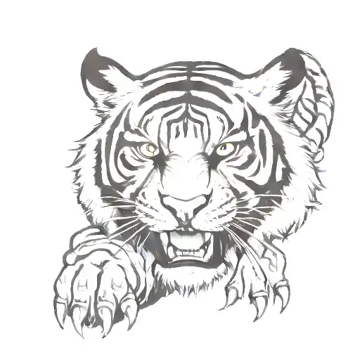 Tiger With Claws