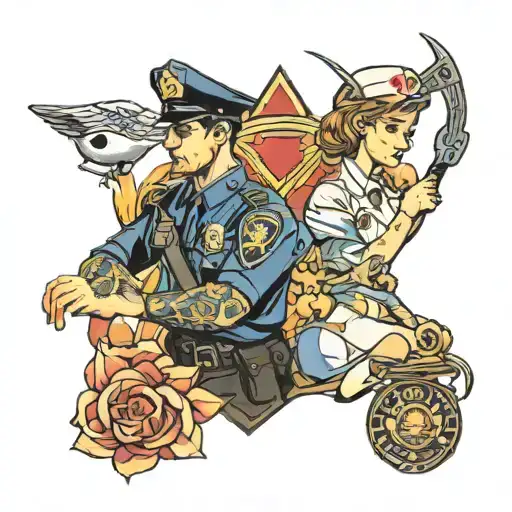 Police Officer And Nurse