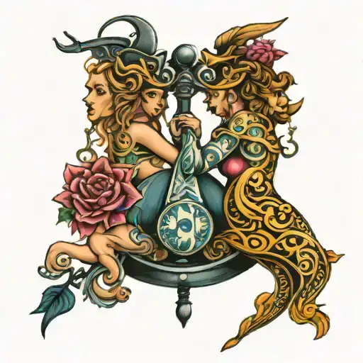Convinacion Picis Y Libra Zodiac Sign Intertwined