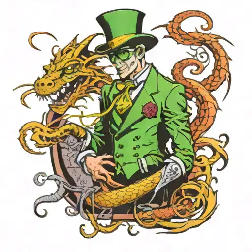 Riddler And Dragon Wrapped