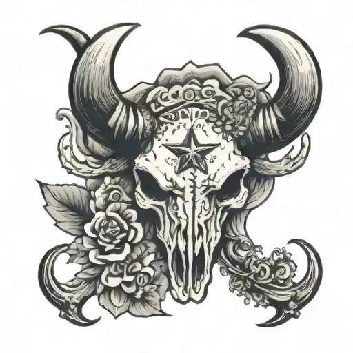 Texas With Longhorn Skull