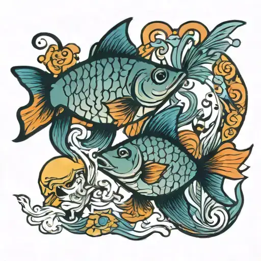 Names Hannah And Mason With A Fish