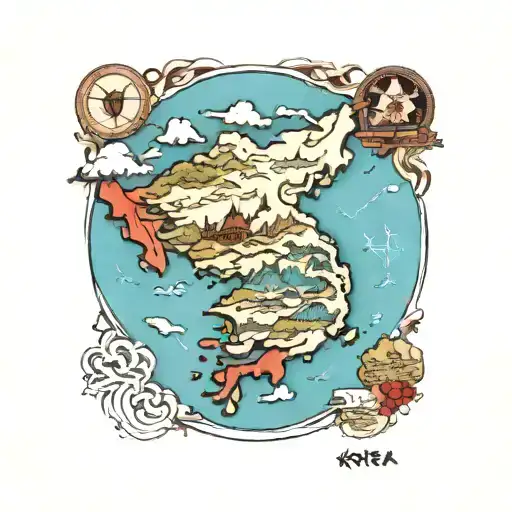 The Map Of Korea