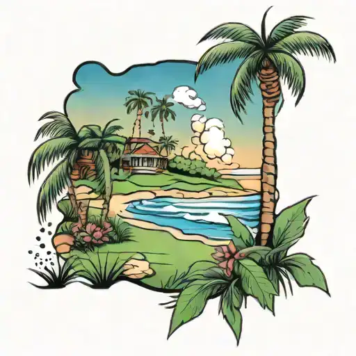 Florida Beach Golf Course Landscape
