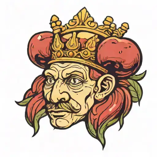 Potato With Crown On Its Head