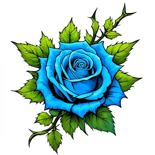 Blue Rose Thorns