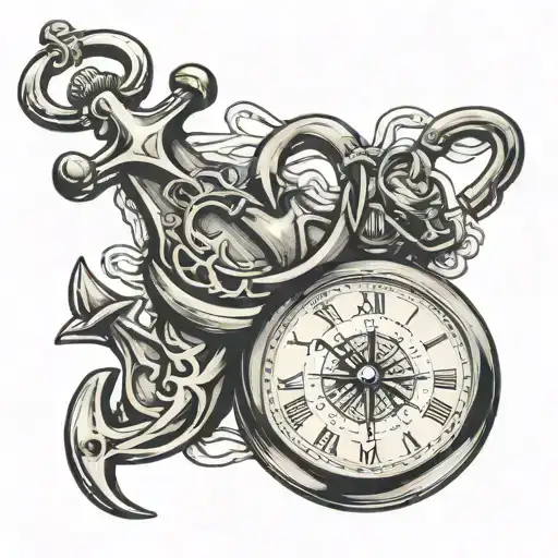 Pocket Watch In Anchor