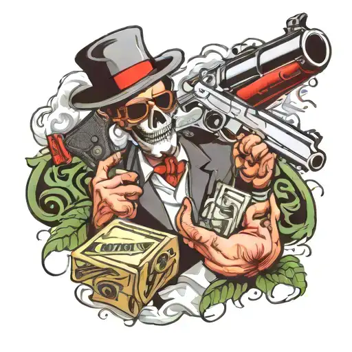 Gangster Cocaine Money Guns