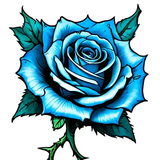 Blue Rose Thorn Wrapping