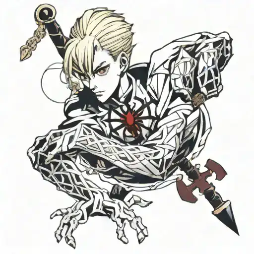 Kurapika Chain Wrapped Around Phantom Troupe Spider