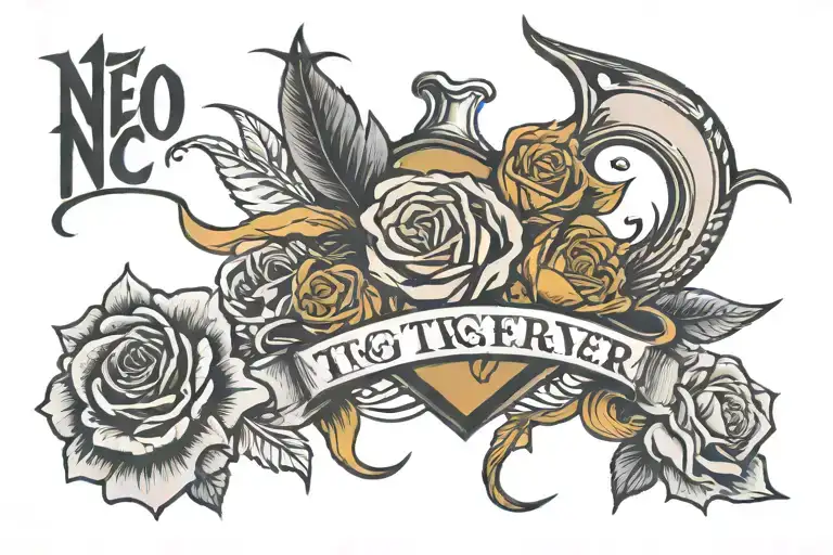 Fine Line Tattoo With The Words Together Forever