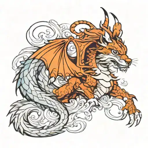 Dragon Mixed With A Fox