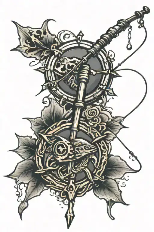 Fishing Pole With Cross