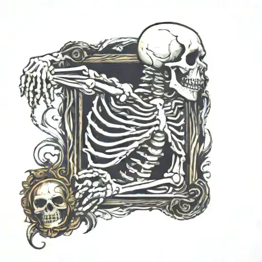 Skeleton Coming Out Of Mirror