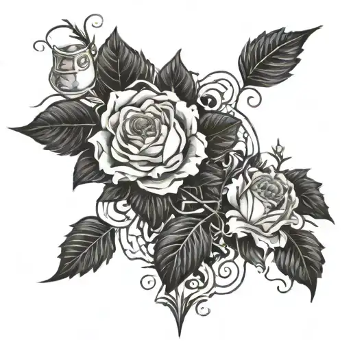 A Tre Un Blackwork With Gothic Touches And Strokes As If It Were A Sketch For A Leg