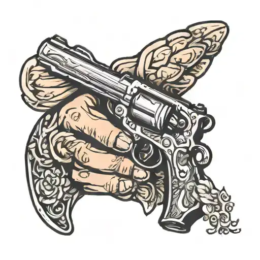 Pray Hands Holding Gun