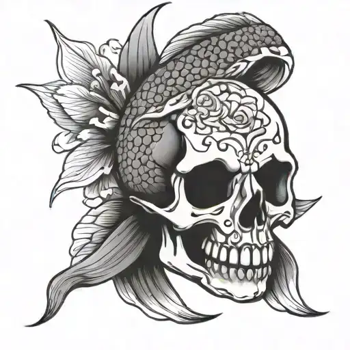 Koi Carp Skull