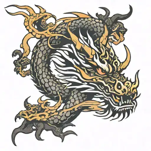 Chinese Wood Dragon Triangle