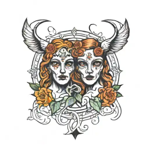 Zodiac Sign Gemini On The Hand