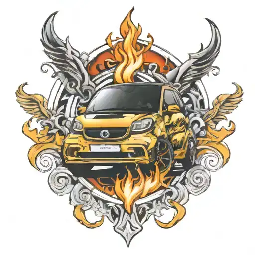 Smart Brabus And Fire