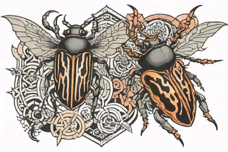 Beetle And Demon Geometric