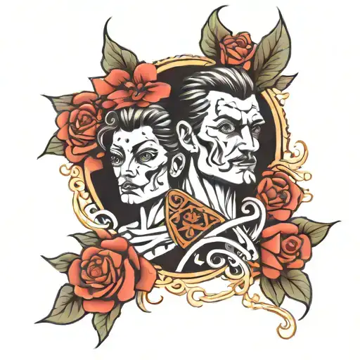 Tattoo Sleeve On Arm Family Travel Business Religion Strength Courage