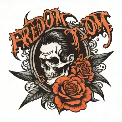 Text Freedom In Dark Sicilism Font