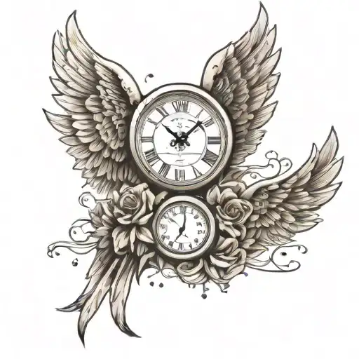 Broken Pendule Angel Wings For Stillbirth Baby