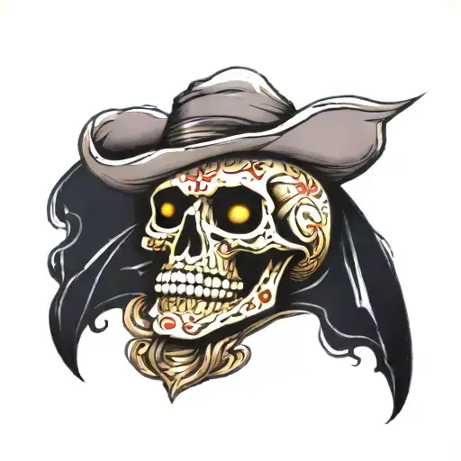 Skeleton With Mustache