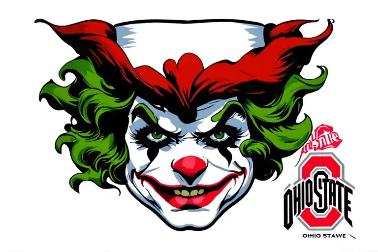 Joker Smiley Face With Ohio State Buckeye