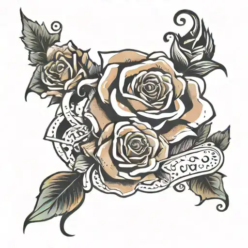 Quote With Song Notes And Roses