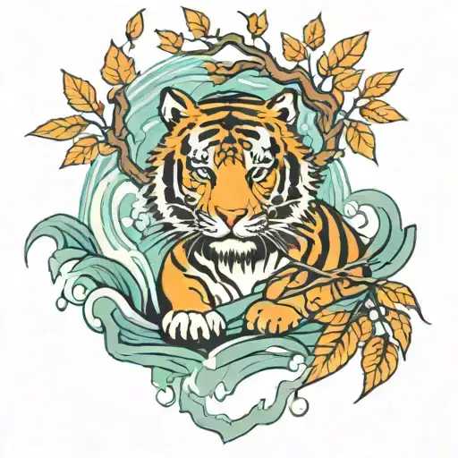 Tiger Waterfall Tree Branches