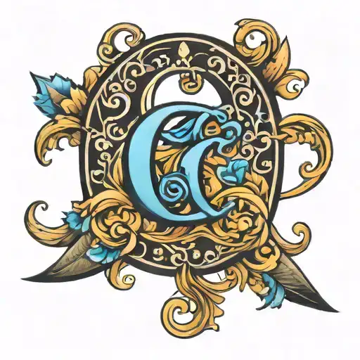 Initial Letter C Double C