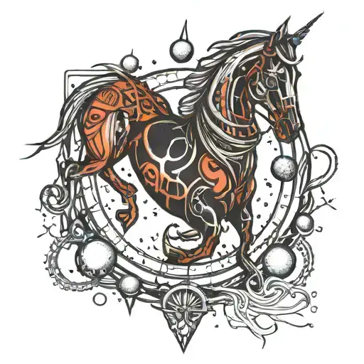 A Vertical Line Of All Planets With A Horse Shoe Crab