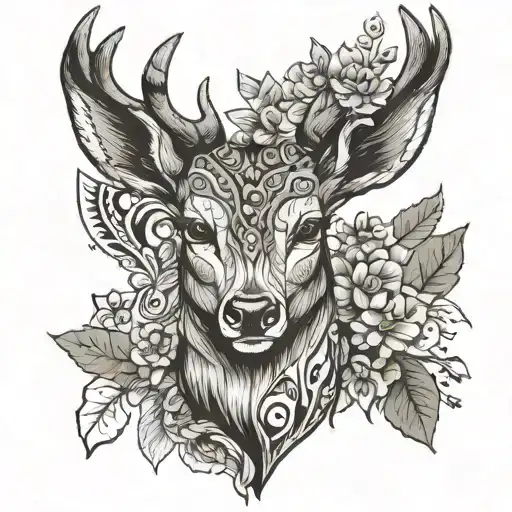 Deer An Face And Africa