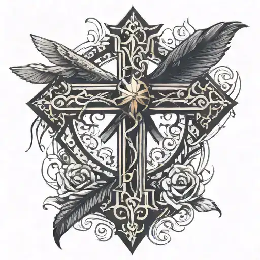 A Cross Looks Like A Dagger With A Bird On The Top