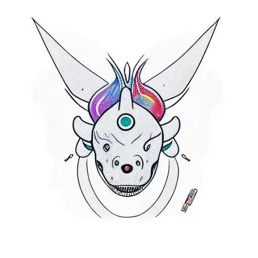 A Little Dino Wearing Wanda Maximoff's Headpiece