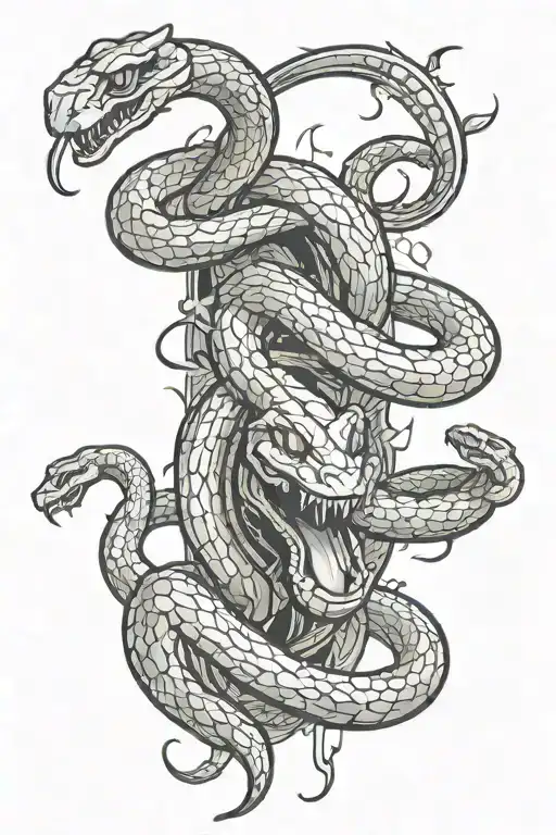 Snake Going Through Portals From The Game Portal