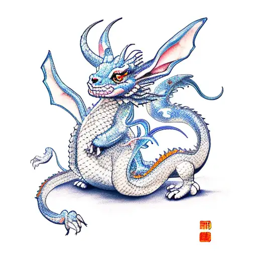 Chinese Zodiac Dragon With Rabbit