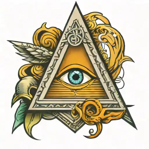 Masonic All Seeing Eye Symbol Integrated